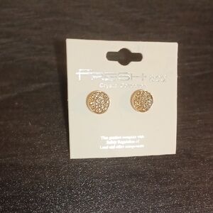 Fresh Gold Textured Stud Earrings